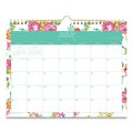 Blue Sky Academic Year Wall Calendar, 11 x 8.75, White/Floral, 2021-2022 107936